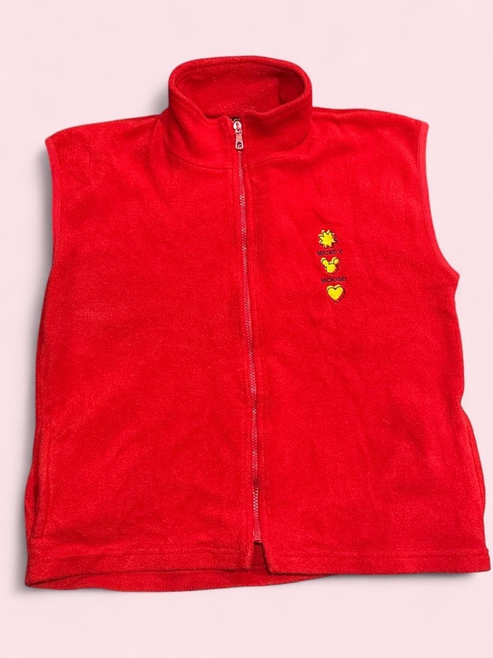 Disney Red Mickey Unlimited Fleece Zip Vest